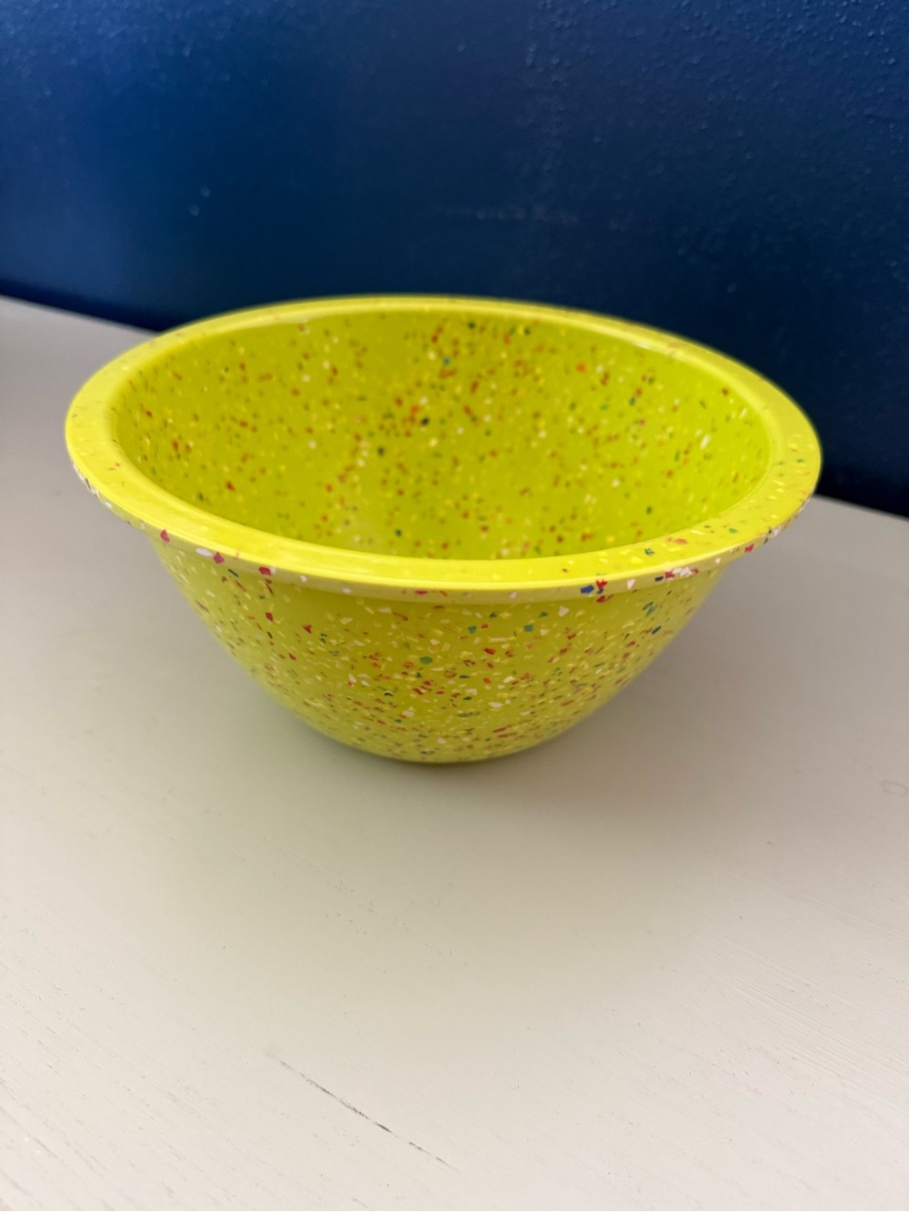 Zak! Designs Melamine Mixing Bowl 8" Inner Diameter Speckled Confetti Green VGUC